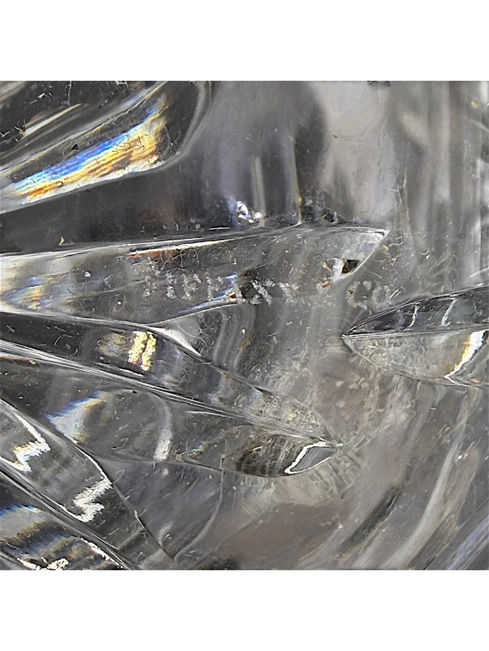 Vintage Tiffany & Co Signed Cut Crystal Round Vase Rose Bowl 6